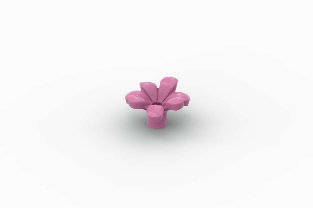 Blume mit Stab und kleinem Stiftloch (versch. Farben)