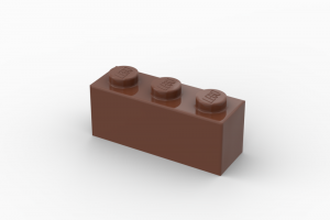 Standard Stein 1 x 3 (versch. Farben) - Reddish Brown