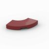 Fliese 2 x 2 gebogen mit Rille