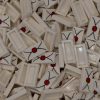 Fliese 1 x 2, Bedruckt mit Umschlag und Wachssiegel
