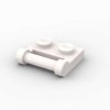 Platte 1 x 2 mit Stange - geschlossene Enden