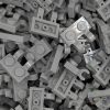 Platte 1 x 2 mit 2 offenen O-Clips (horizontaler Griff)
