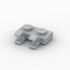 Platte 1 x 2 mit 2 offenen O-Clips (horizontaler Griff)